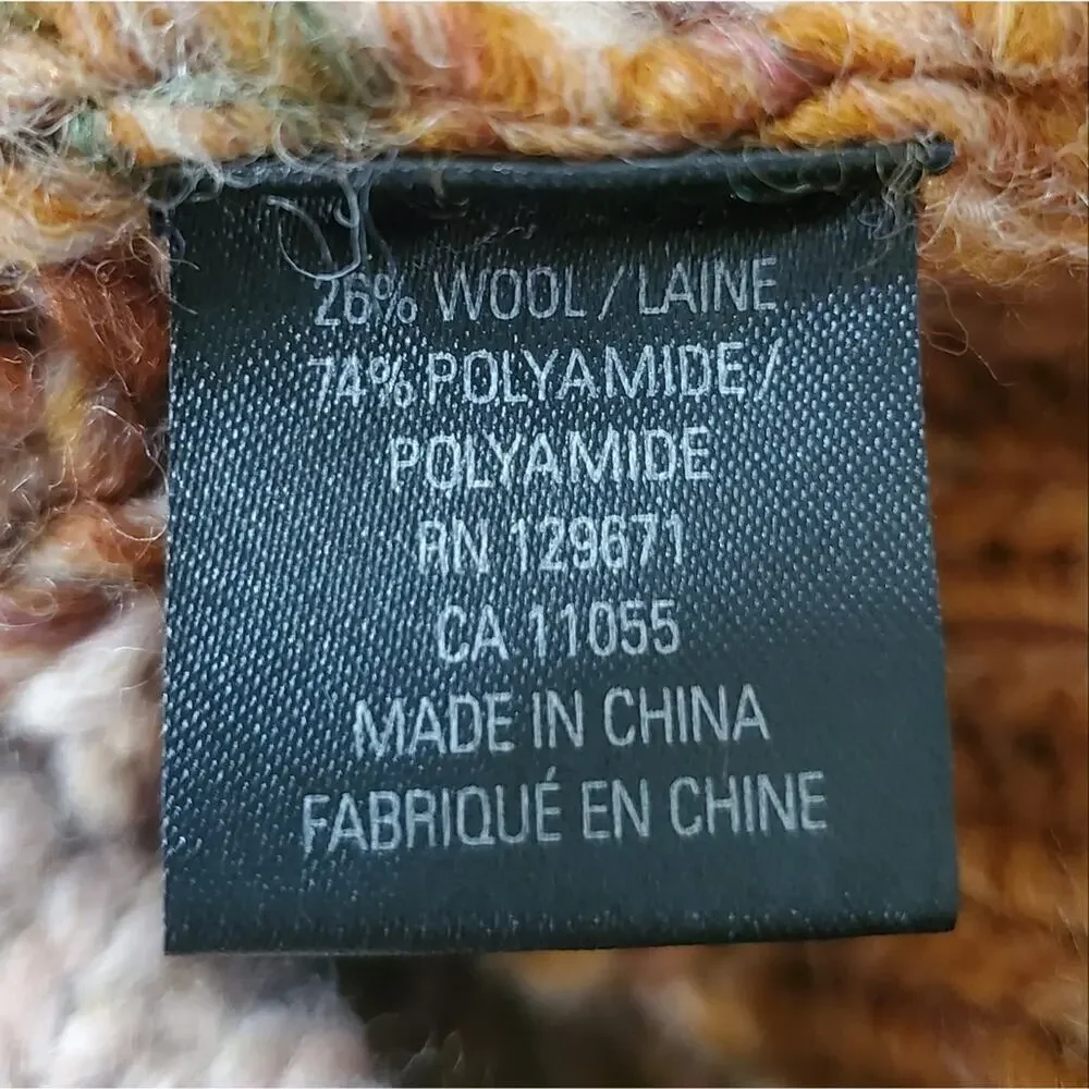 360 CASHMERE Larkyn Crew Neck Sweater Cable Knit Wool size M